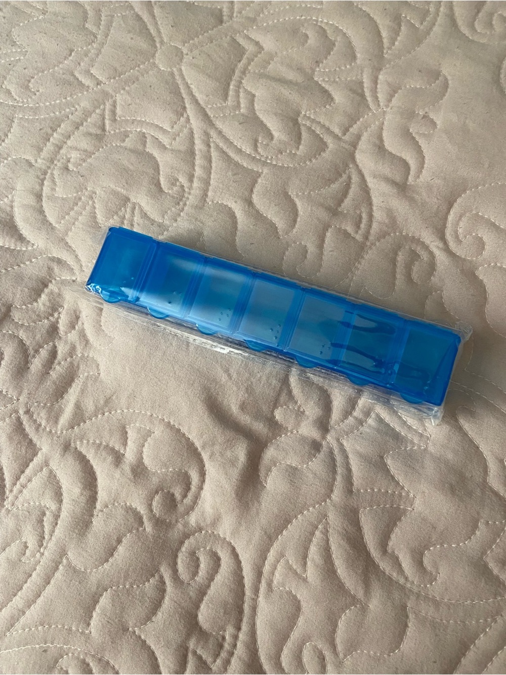 Blue Weekly Pill Organizer Box - 7 Compartment
